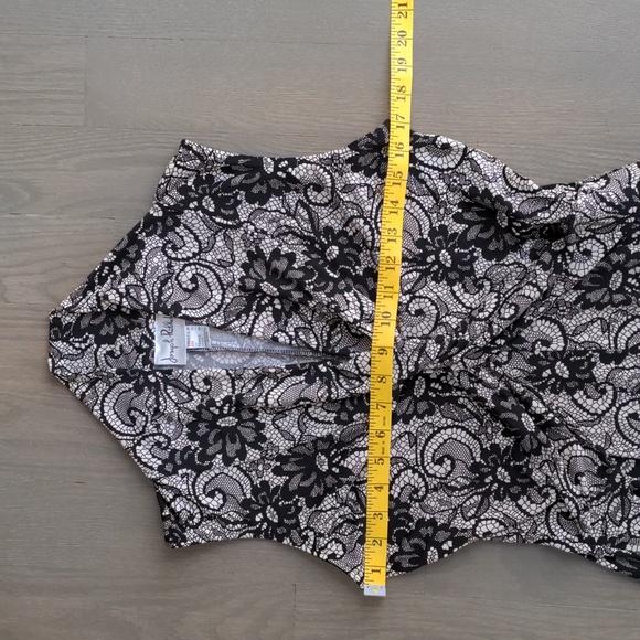 JOSEPH RIBKOFF | Vintage Dress Sleeveless V-Neck, Black/White, Womens Size 10 - Picture 9 of 10